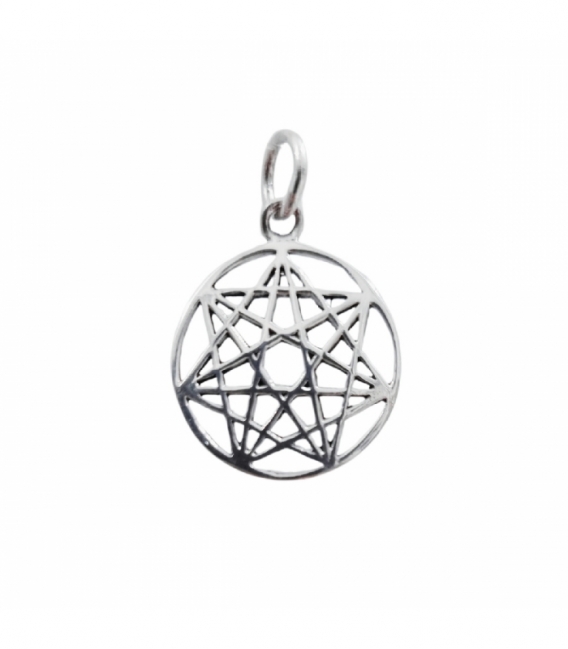 Pendentif Argent Etoile des Sept Archanges Ø18mm