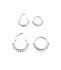 Aro Plata Piercing Bisagra Bolas Precio Unidad