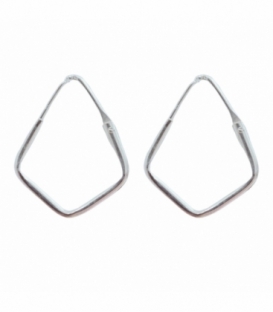 Créoles Argent Pentagonal 21mm Prix Paire