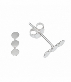 Boucles d'oreilles Argent Trois Cercles. Prix Paire