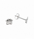 Boucles d'oreilles Argent Empreinte Chien. Prix Paire