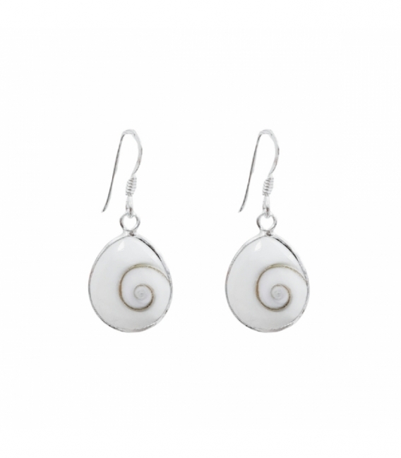 Boucles d'oreilles Argent Oeil de Shiva 18x13mm Prix Paire