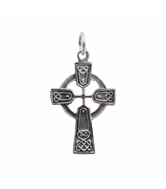 Pendentif Argent Croix Celtique Saint Patrick 28mm