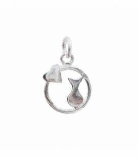 Pendentif Argent Chat 1,00cm