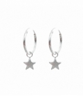 Aro Plata con Estrella 12mm Precio Par