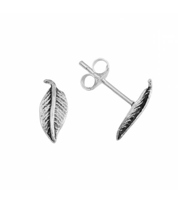 Boucles d'oreilles Argent Plume. Prix Paire