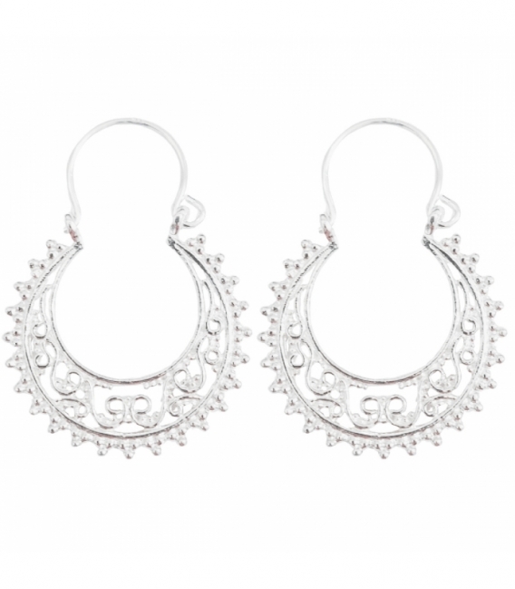 Boucles d'orielles Argent Filigrane 30mm. Prix Paire