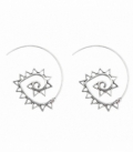 Boucles d'oreilles Argent Spirale 19mm. Prix Paire