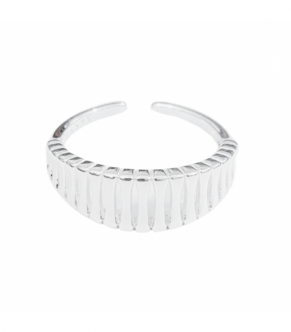 Bague Argent Lignes