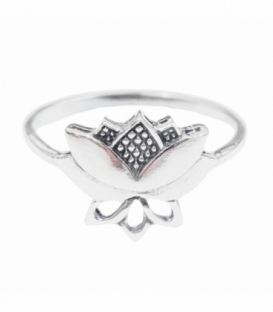 Anillo Plata Flor Loto 154