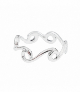 Anillo Plata Olas