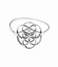 Anillo Plata Mandala Semilla Vida