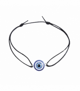 Pulsera Plata Hilo Ojo Turco