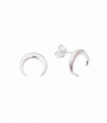 Boucles d'oreilles Argent Lune Inversée Prix Paire