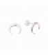 Boucles d'oreilles Argent Lune Inversée Prix Paire