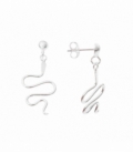 Boucles d'oreilles Argent Serpent Prix Paire