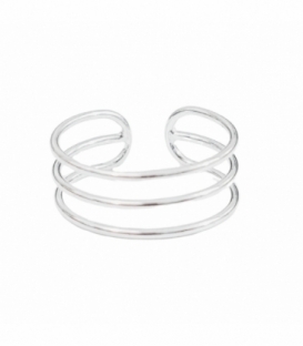 Anillo Plata Tres Lineas Pie Midi