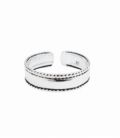 Anillo Plata Pie Midi Labrado Liso