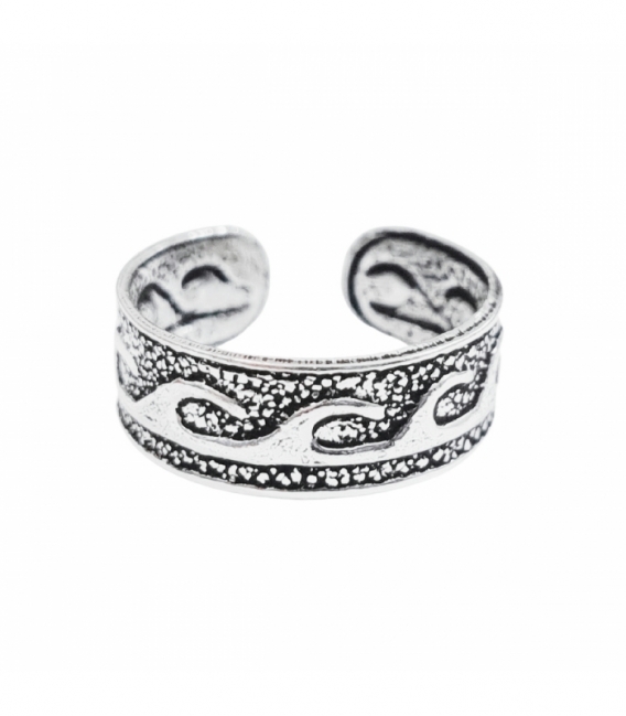 Bague Argent Pied Midi Vagues