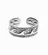 Bague Argent Pied Midi Vagues