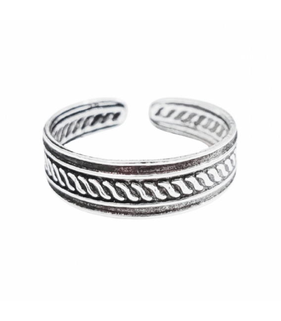 Bague Argent Pied Midi Bali