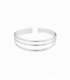 Anillo Plata Pie Midi Tres Lineas