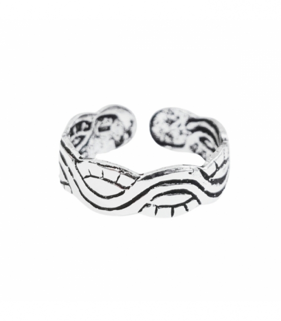 Bague Argent Pied Midi Bali