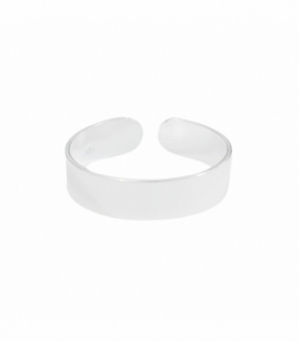 Bague Argent Pied Midi Lisse