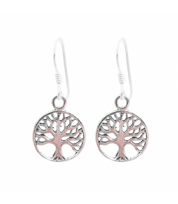 Boucles d'oreilles Argent Arbre de Vie. Prix Paire