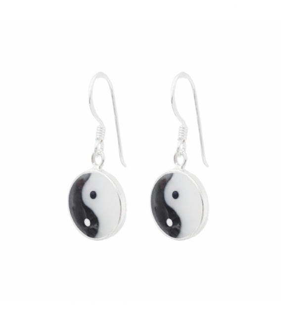 Pendiente Plata Yin Yang