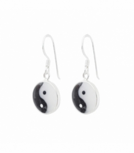 Boucles d’oreilles Argent Yin Yang. Prix Paire