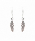 Pendiente Plata Pluma. Precio Par