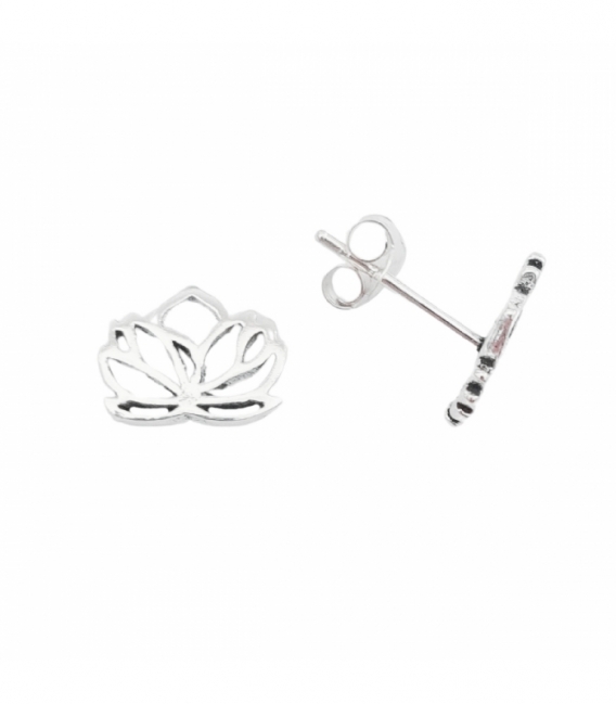 Boucles d'oreilles Argent Fleur Lotus