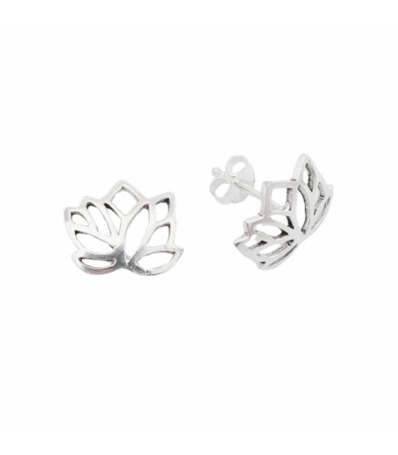 Boucles d'oreilles Argent Fleur Lotus