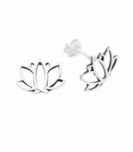 Boucles d'oreilles Argent Fleur Lotus Prix Paire