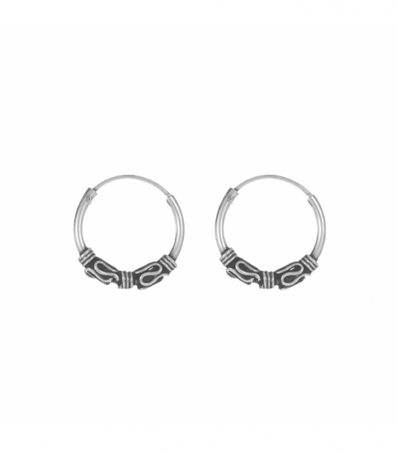 Créoles Argent Bali 12 X 1.2mm Prix Paire