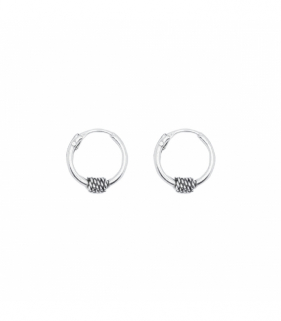 Aro Bali Plata 10 X 1.2mm Precio Par