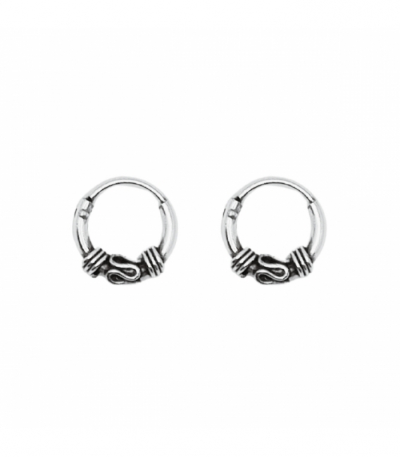 Créoles Argent Bali 10 X 1.5mm Prix Paire