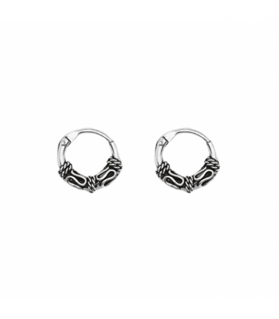 Créoles Argent Bali 9 X 1.2mm Prix Paire