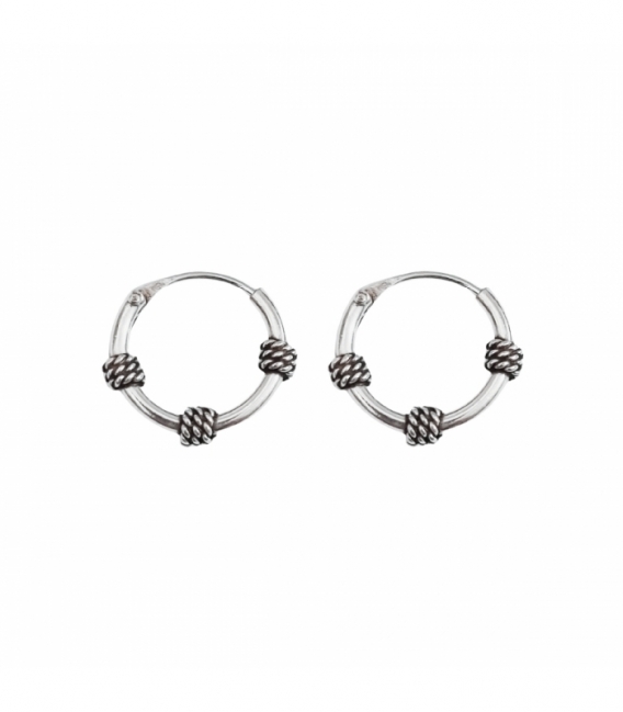 Créoles Argent Bali 10 X 1.2mm Prix Paire