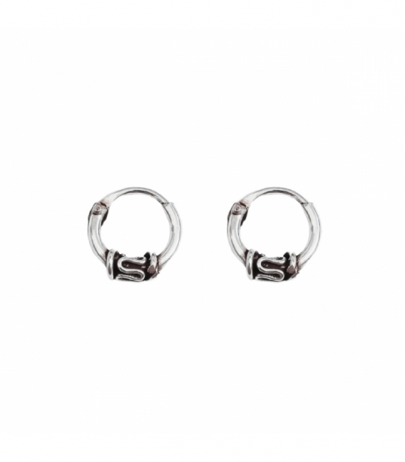 Créoles Argent Bali 8 X 1.2mm Prix Paire