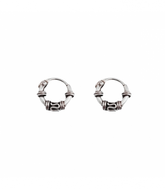 Créoles Argent Bali 8 X 1.2mm Prix Paire