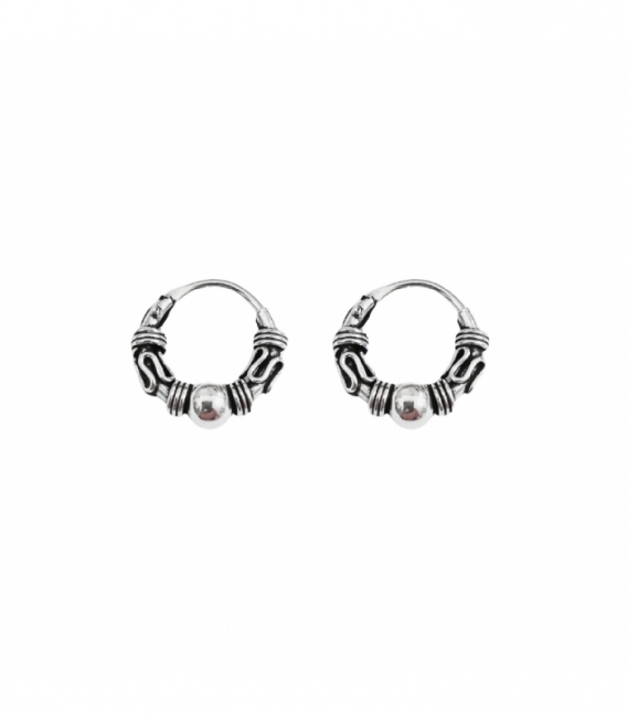 Créoles Argent Bali 10 X 1.5mm Prix Paire