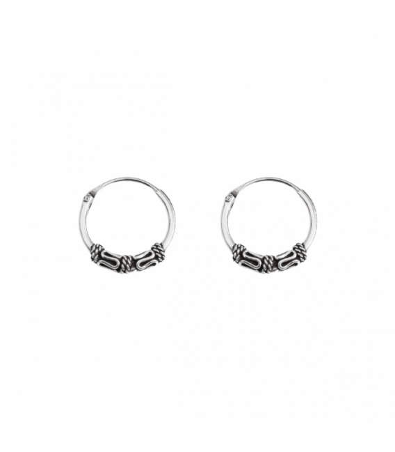 Créoles Argent Bali 12 X 1.2mm Prix Paire