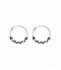 Créoles Argent Bali 14 X 1.2mm Prix Paire