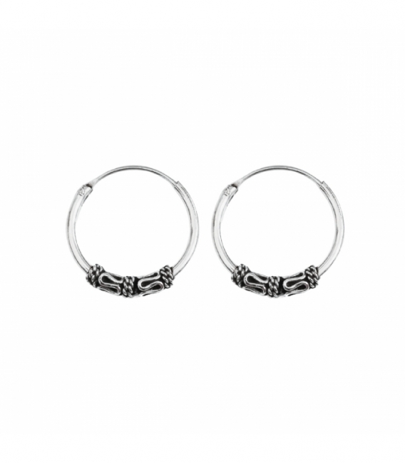 Créoles Argent Bali 14 X 1.2mm Prix Paire