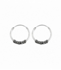 Créoles Argent Bali 14 X 1.2mm Prix Paire