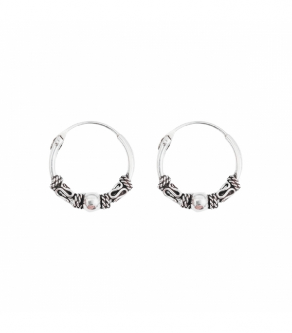 Créoles Argent Bali 14 X 1.2mm Prix Paire