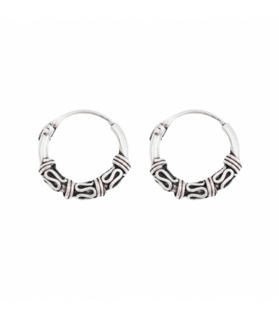 Créoles Argent Bali 12 X 1.5mm Prix Paire