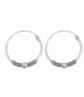 Créoles Argent Bali 20 X 1.2mm Prix Paire